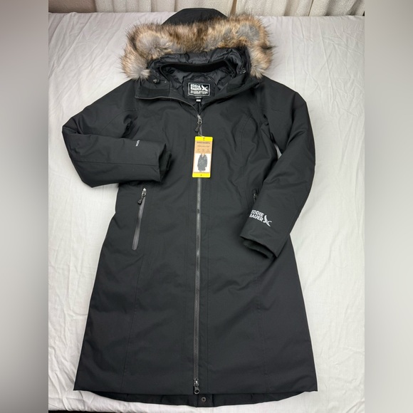 Eddie Bauer Jackets & Blazers - Eddie Bauer Women's Black Down Parka Ski Jacket with Fur Hood NEW